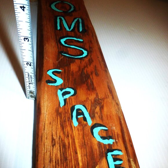 MOM'S SPACE Hand Painted WOOD SIGN Wood Plank Rustic Wood SAYING - Picture 6 of 6
